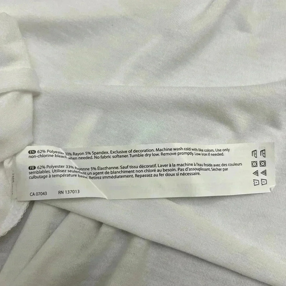 2/$12 Marika Essential Cropped Tank White Size Large Raw Hem Relaxed Fit Active - Picture 9 of 11